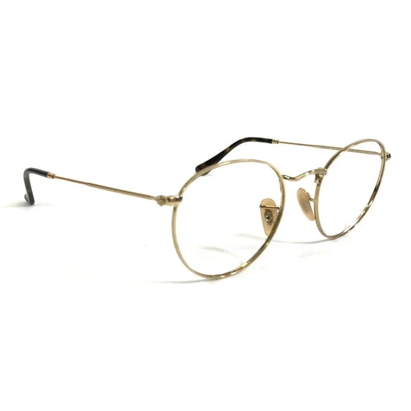 Ray-Ban Eyeglasses Frames RB3447-V ROUND METAL 2500 Shiny Gold Round 50-21-145 - Picture 2 of 11